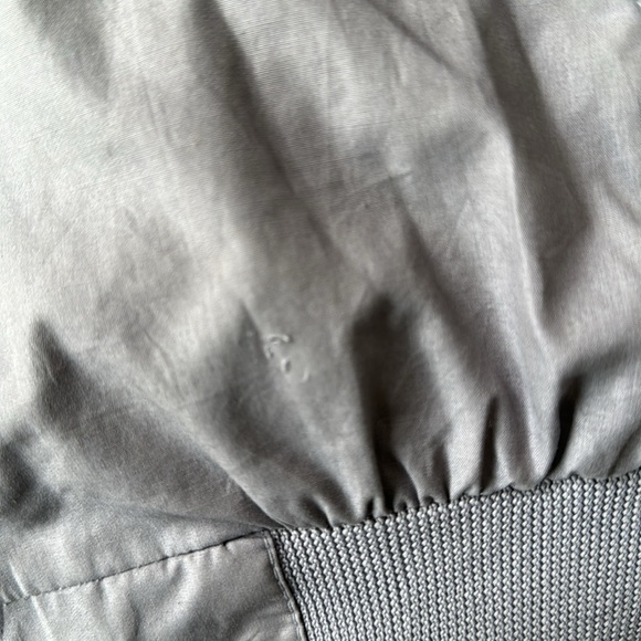 Members Only Jacket Gray Mobil Jacket Vintage Zip Up Size 44 - Picture 9 of 14